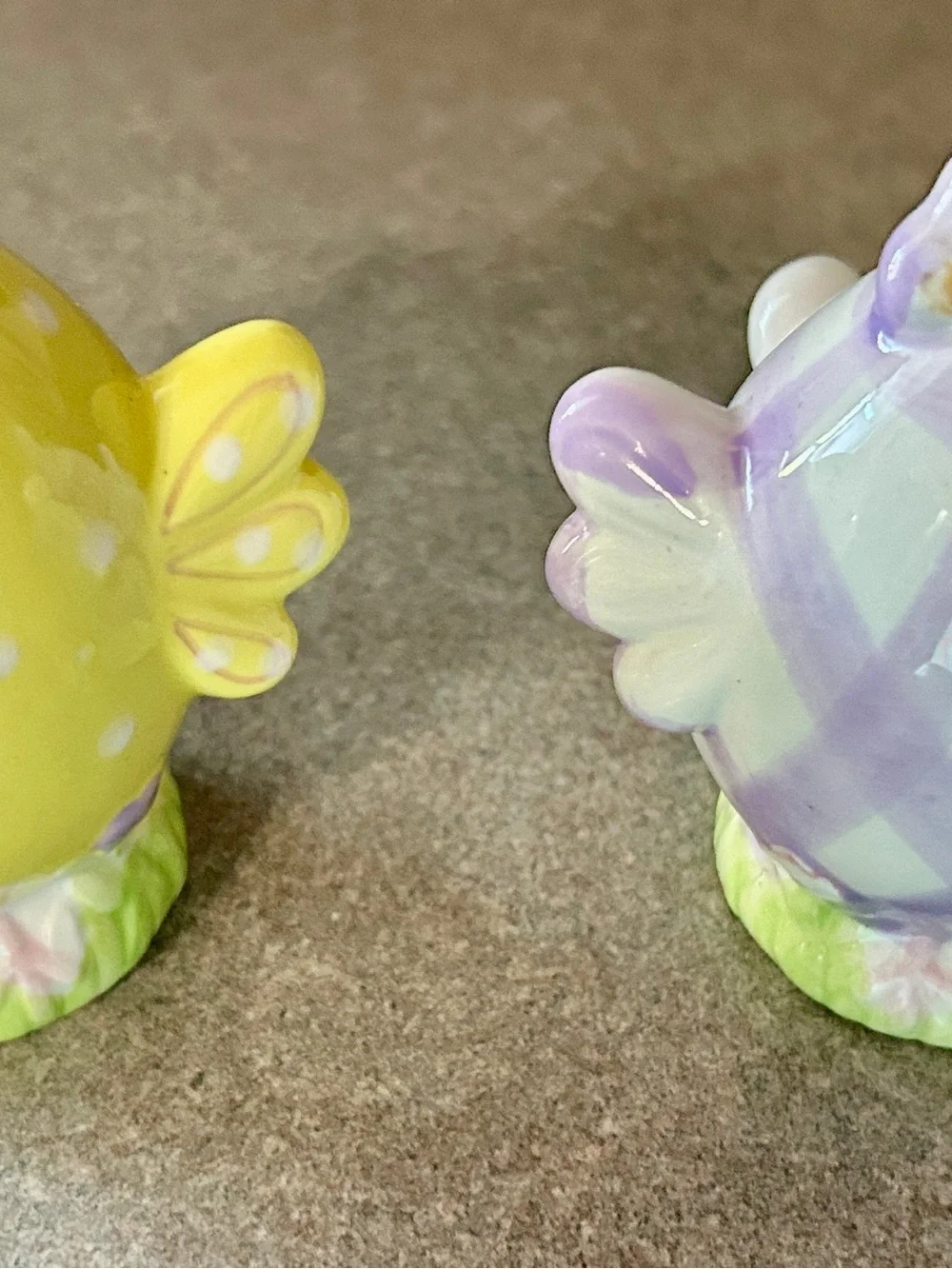 Pastel Ceramic Chick salt and pepper shakers